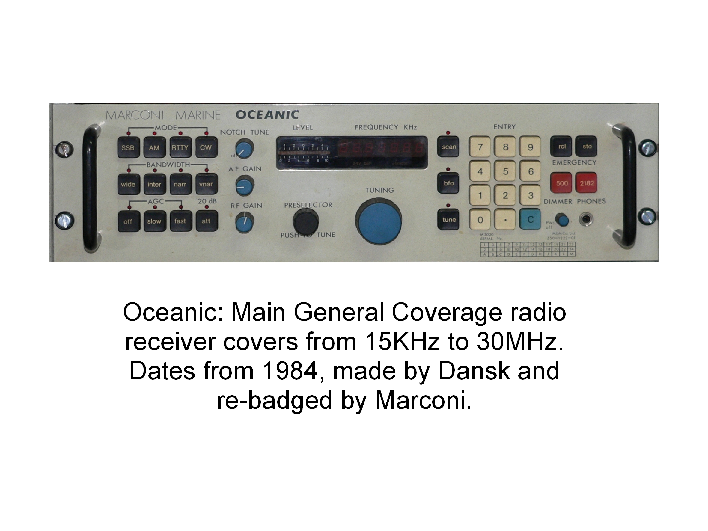 Marconi Oceanic Main Receiver